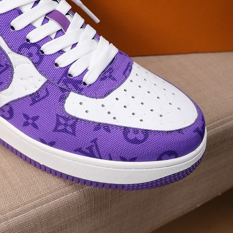 LOUIS VUITTON AND NIKE AIR FORCE 1 BY VIRGIL ABLOH WHITE COMET PURPLE - Image 8