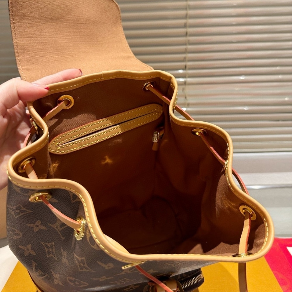 LOUIS VUITTON MONTSOURIS DAYBAG BACKPACK MONOGRAM LEATHER BROWN 26CM M51136 - Image 6