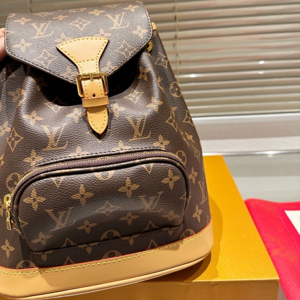 LOUIS VUITTON MONTSOURIS DAYBAG BACKPACK MONOGRAM LEATHER BROWN 26CM M51136 - Image 9