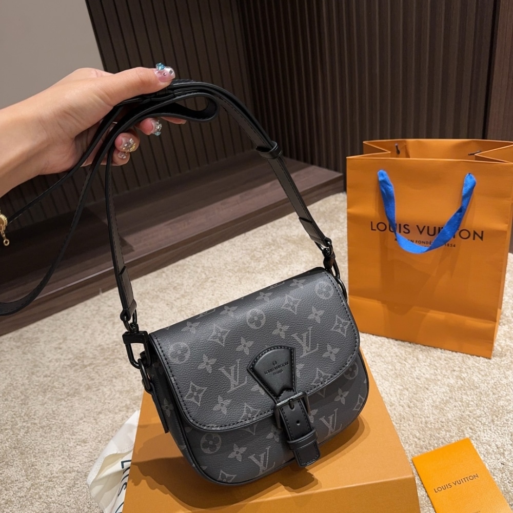 LOUIS VUITTON MONTSOURIS MESSENGER PM MONOGRAM ECLIPSE CANVAS BLACK 19CM M12519 - Image 3