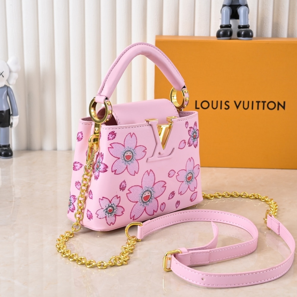 LOUIS VUITTON X TAKASHI MURAKAMI CAPUCINES MINI PINK 21CM M13249 - Image 2