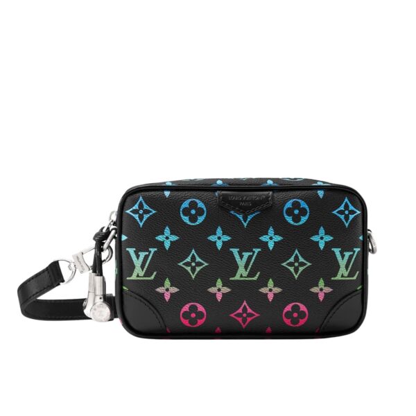 LOUIS VUITTON TROCADERO WEARABLE WALLET GRADIENT MONOGRAM BLACK 20CM