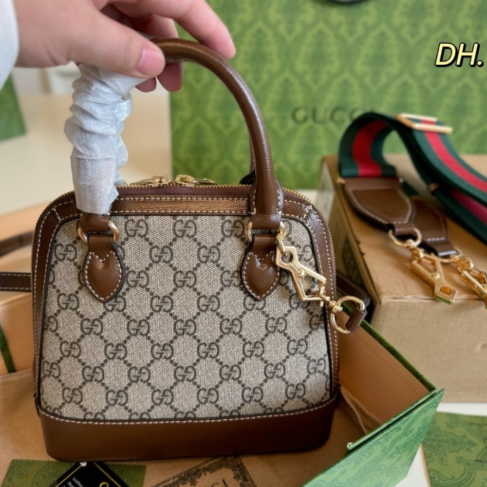 GUCCI HORSEBIT 1955 BEIGE DARK BROWN 20CM - Image 5