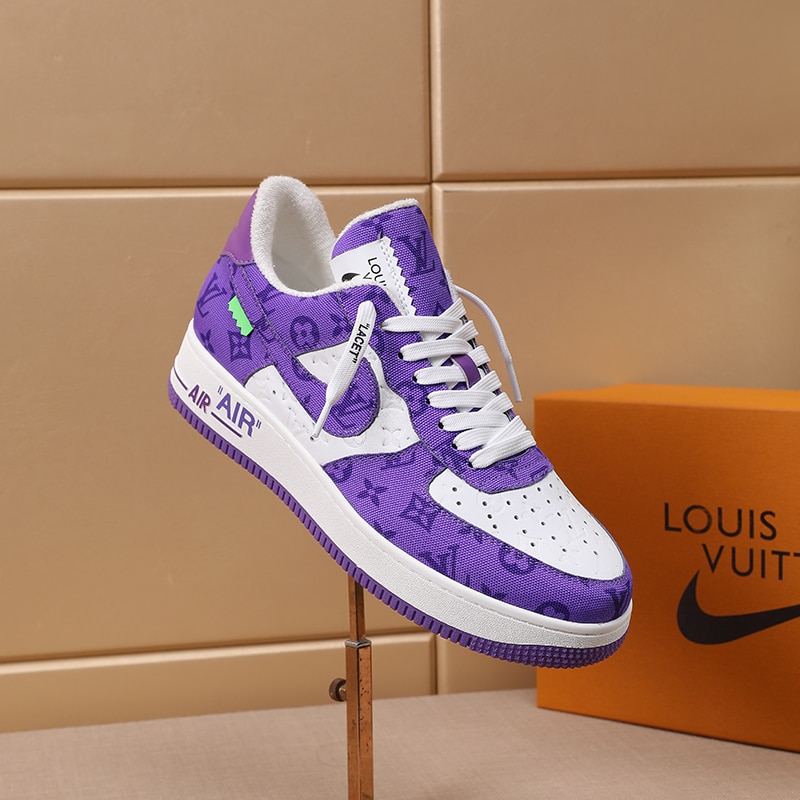 LOUIS VUITTON AND NIKE AIR FORCE 1 BY VIRGIL ABLOH WHITE COMET PURPLE - Image 4