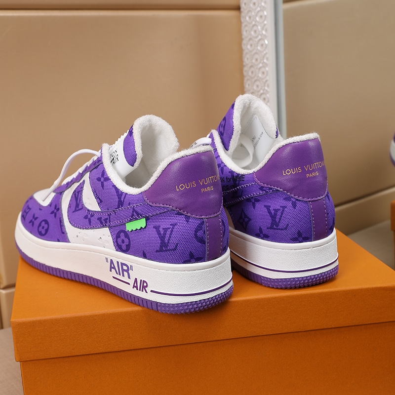 LOUIS VUITTON AND NIKE AIR FORCE 1 BY VIRGIL ABLOH WHITE COMET PURPLE - Image 6