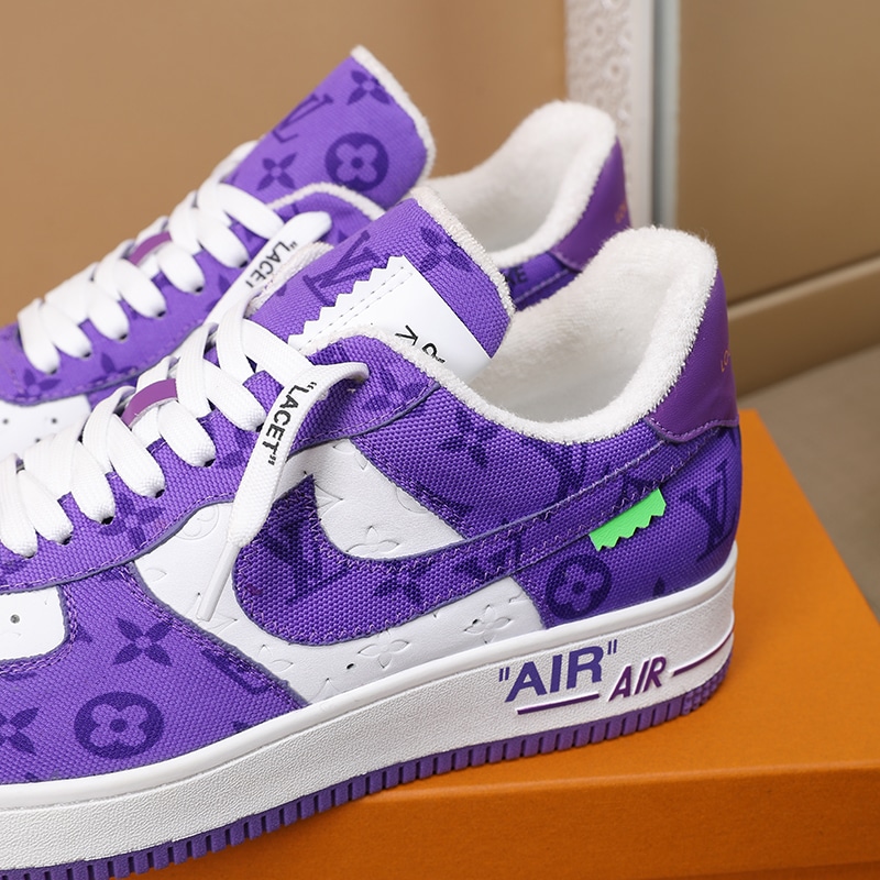 LOUIS VUITTON AND NIKE AIR FORCE 1 BY VIRGIL ABLOH WHITE COMET PURPLE - Image 9