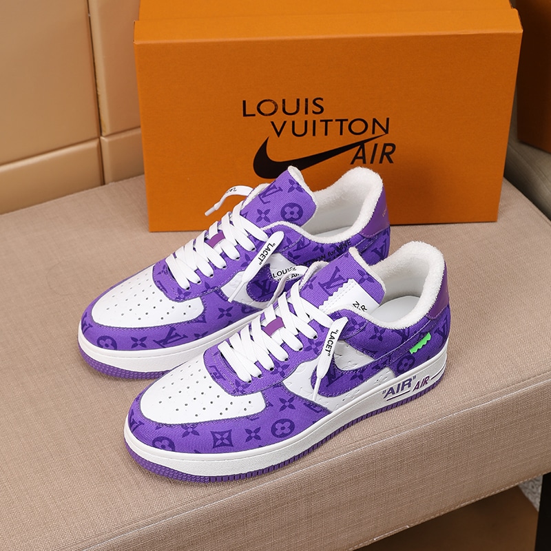 LOUIS VUITTON AND NIKE AIR FORCE 1 BY VIRGIL ABLOH WHITE COMET PURPLE - Image 5