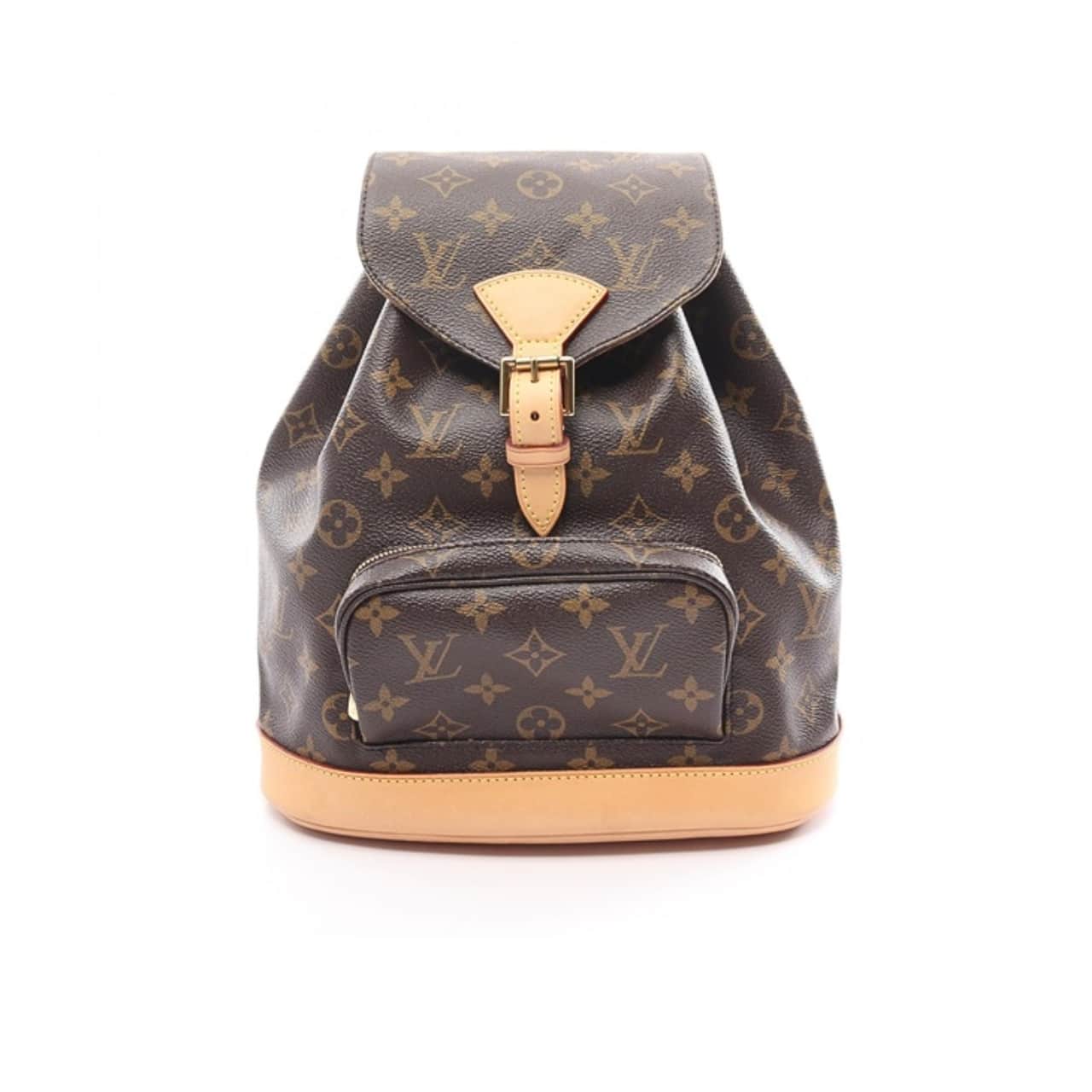 LOUIS VUITTON MONTSOURIS DAYBAG BACKPACK MONOGRAM LEATHER BROWN 26CM M51136