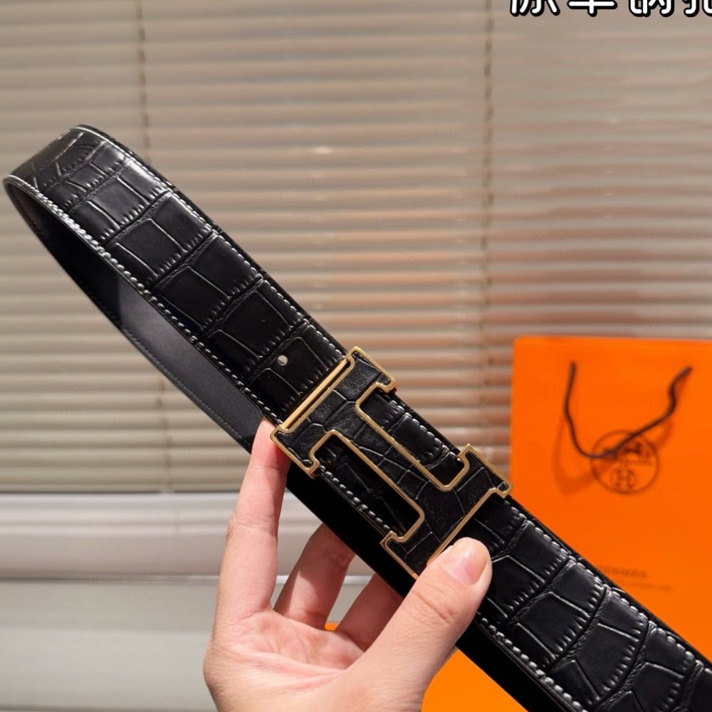 HERMES CROCODILE LEATHER BELT TLN0112S - Image 2