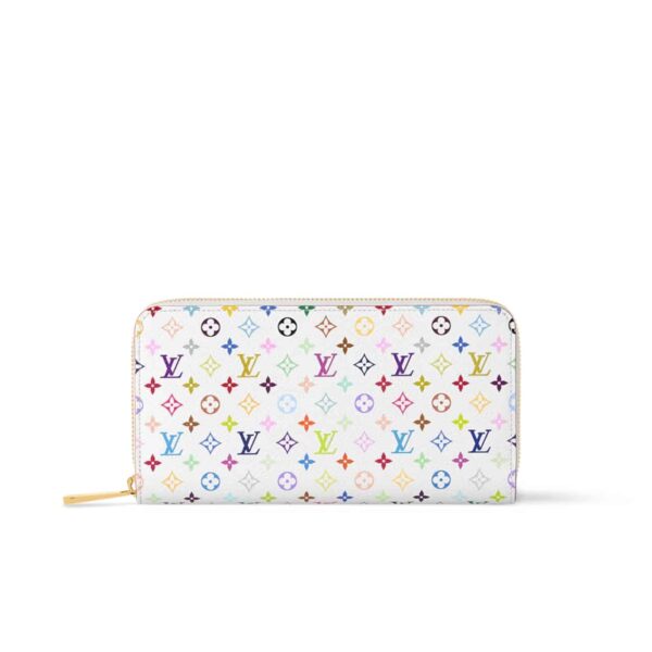 LOUIS VUITTON X TAKASHI MURAKAMI ZIPPY WALLET WHITE MULTICOLORED 19CM M13922