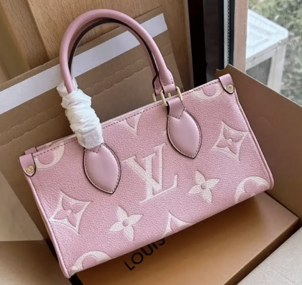 LOUIS VUITTON ONTHEGO EAST WEST BAG DARK PINK 25CM