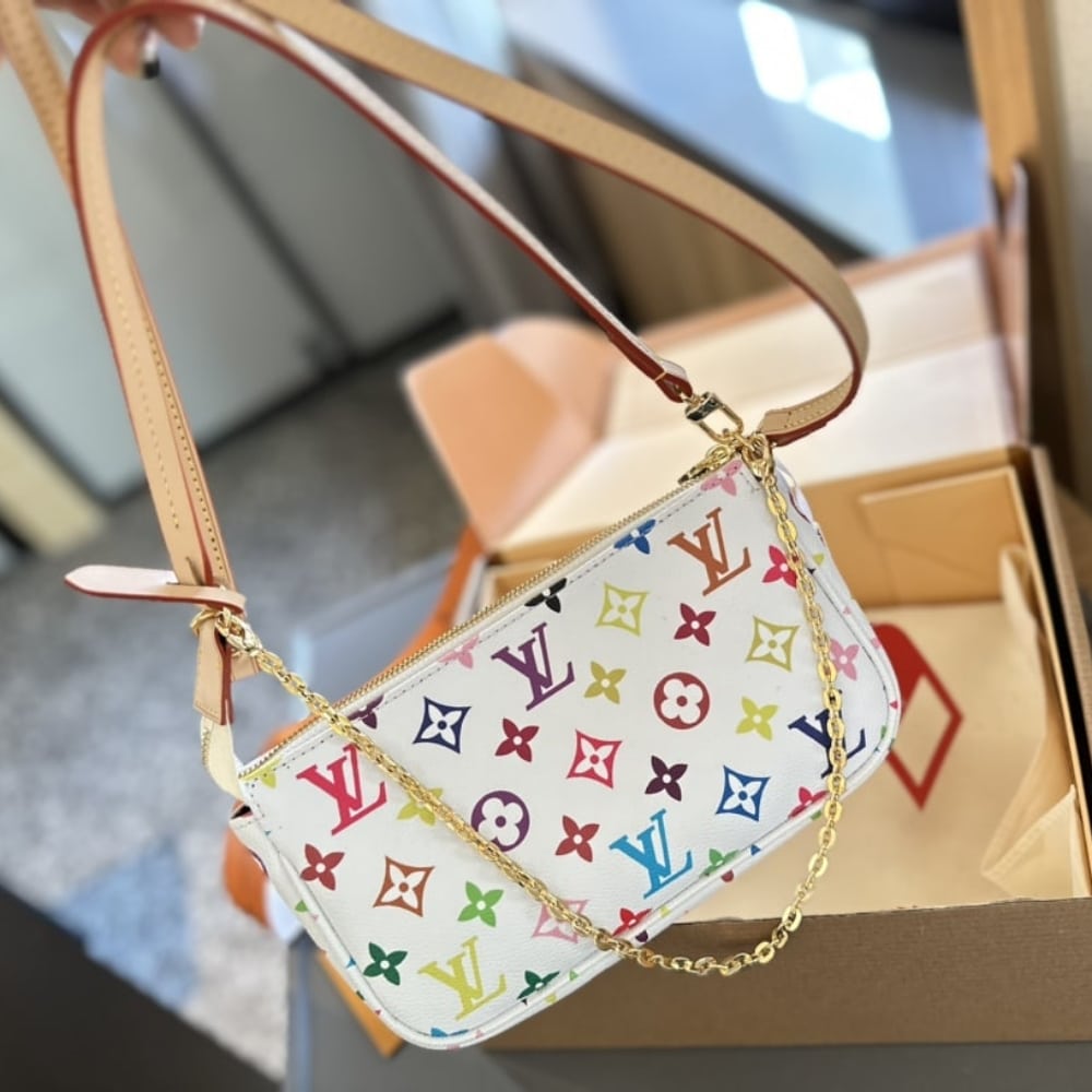 LOUIS VUITTON X TAKASHI MURAKAMI POCHETTE MULTICOLOR 23CM - Image 2