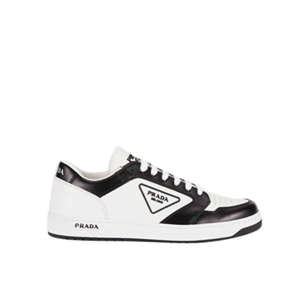 PRADA DISTRICT PERFORATED LEATHER SNEAKERS BLACK 2EE3633LJ6F0964