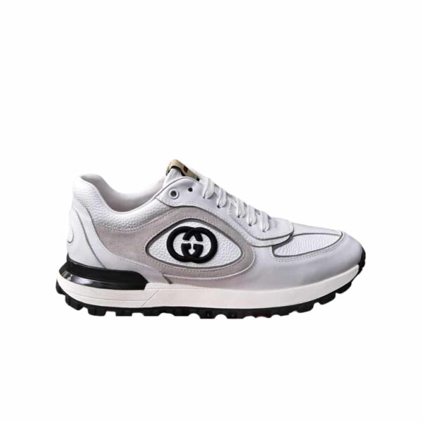 GUCCI DOUBLE G MEN'S RUN SNEAKER BEIGE