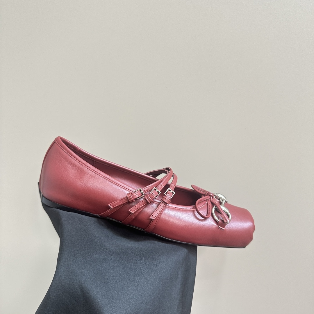 GUCCI WOMEN'S HORSEBIT BALLET FLAT SACCHETTO RED 821219 AAEA4 6207 - Image 6