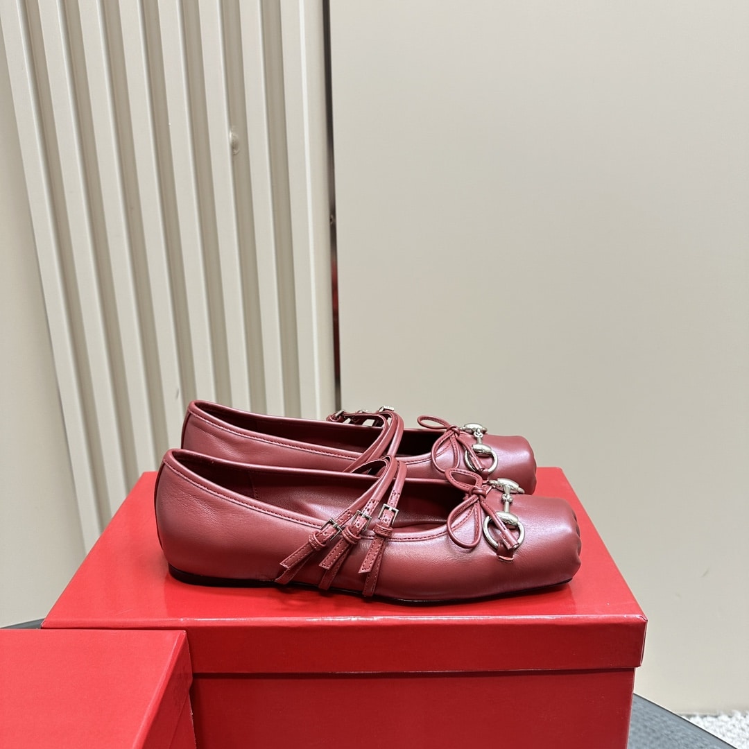 GUCCI WOMEN'S HORSEBIT BALLET FLAT SACCHETTO RED 821219 AAEA4 6207 - Image 4