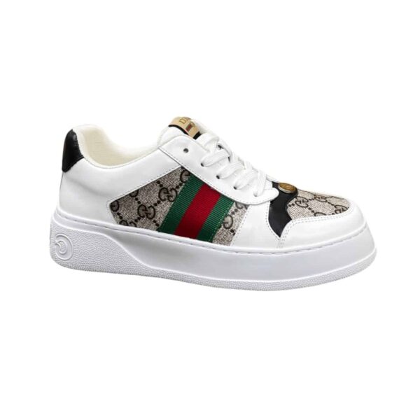 GUCCI SCREENER SNEAKER GG CANVAS WITH WEB WHITE