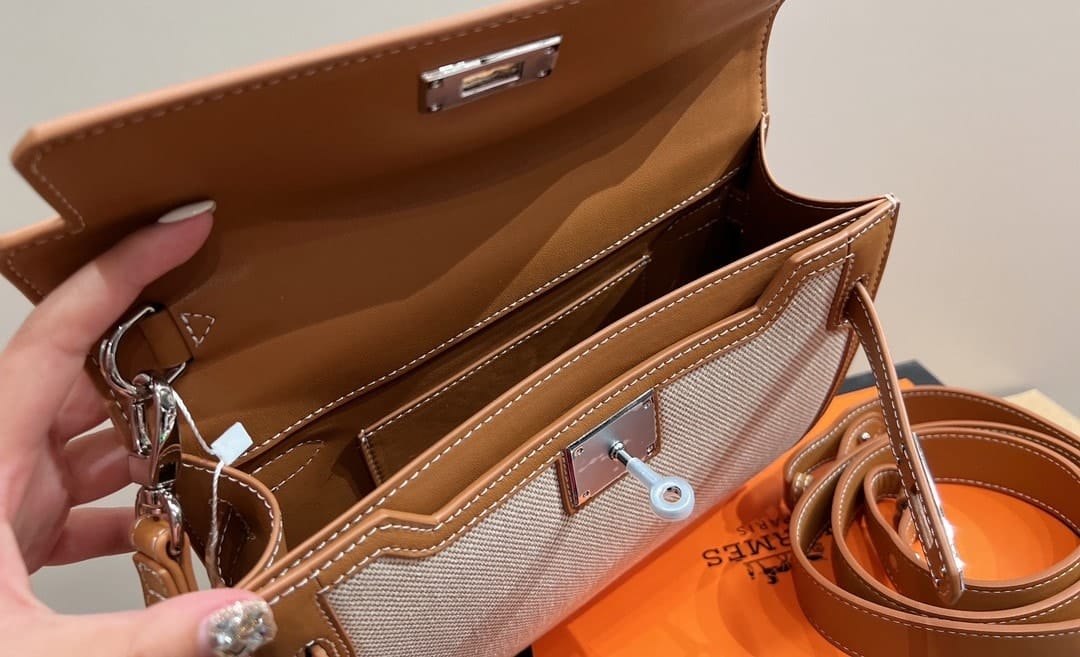 HERMES KELLY DEPECHES POUCH TOILE 26CM - Image 2