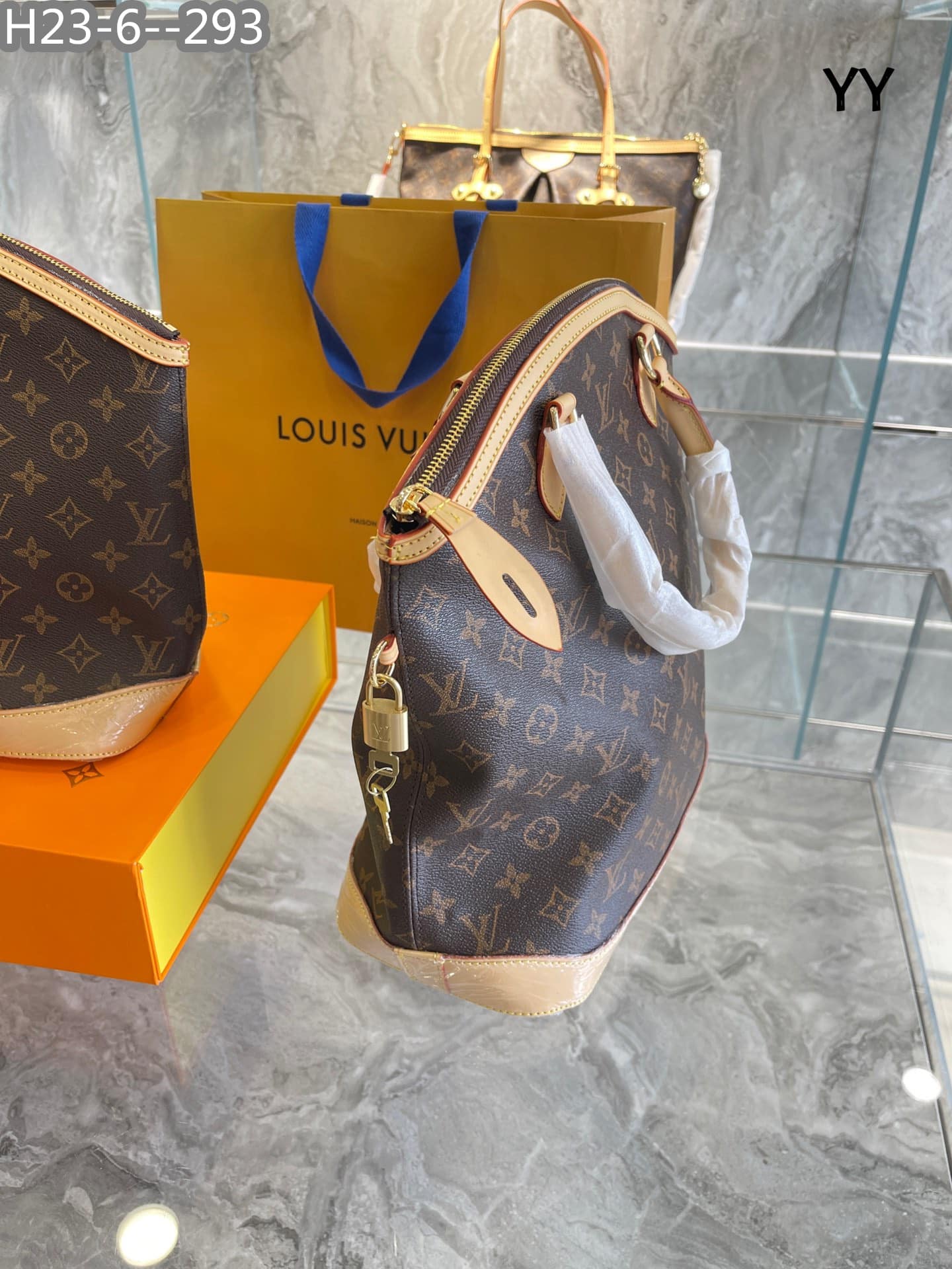 LOUIS VUITTON LOCKIT HORIZONTAL BAG MONOGRAM 38CM M40104 - Image 6