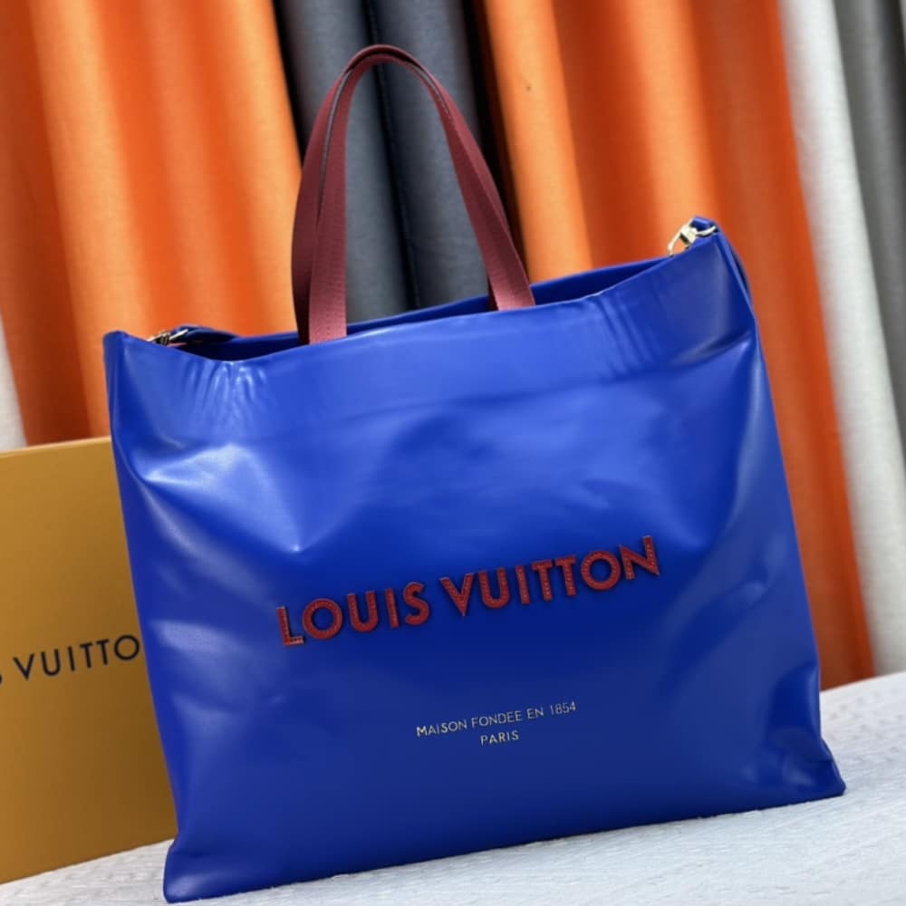 LOUIS VUITTON SHOPPER TOTE MM BLUE 40CM - Image 2