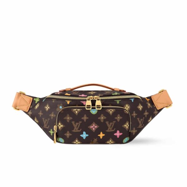 LOUIS VUITTON RUSH WAIST BAG CHOCOLATE COLOR MONOGRAM CRAGGY CANVAS 30CM M24858