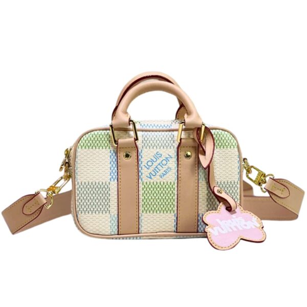 LOUIS VUITTON NANO PORTE DOCUMENTS VOYAGE PORTABLE BRIEFCASE DAMIER GIANT CANVAS PISTACHIO 20CM