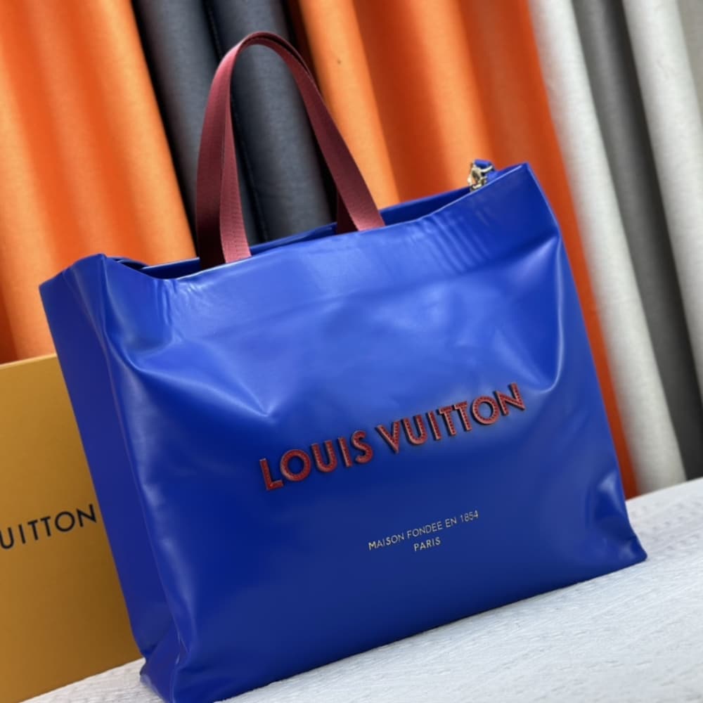 LOUIS VUITTON SHOPPER TOTE MM BLUE 40CM - Image 3