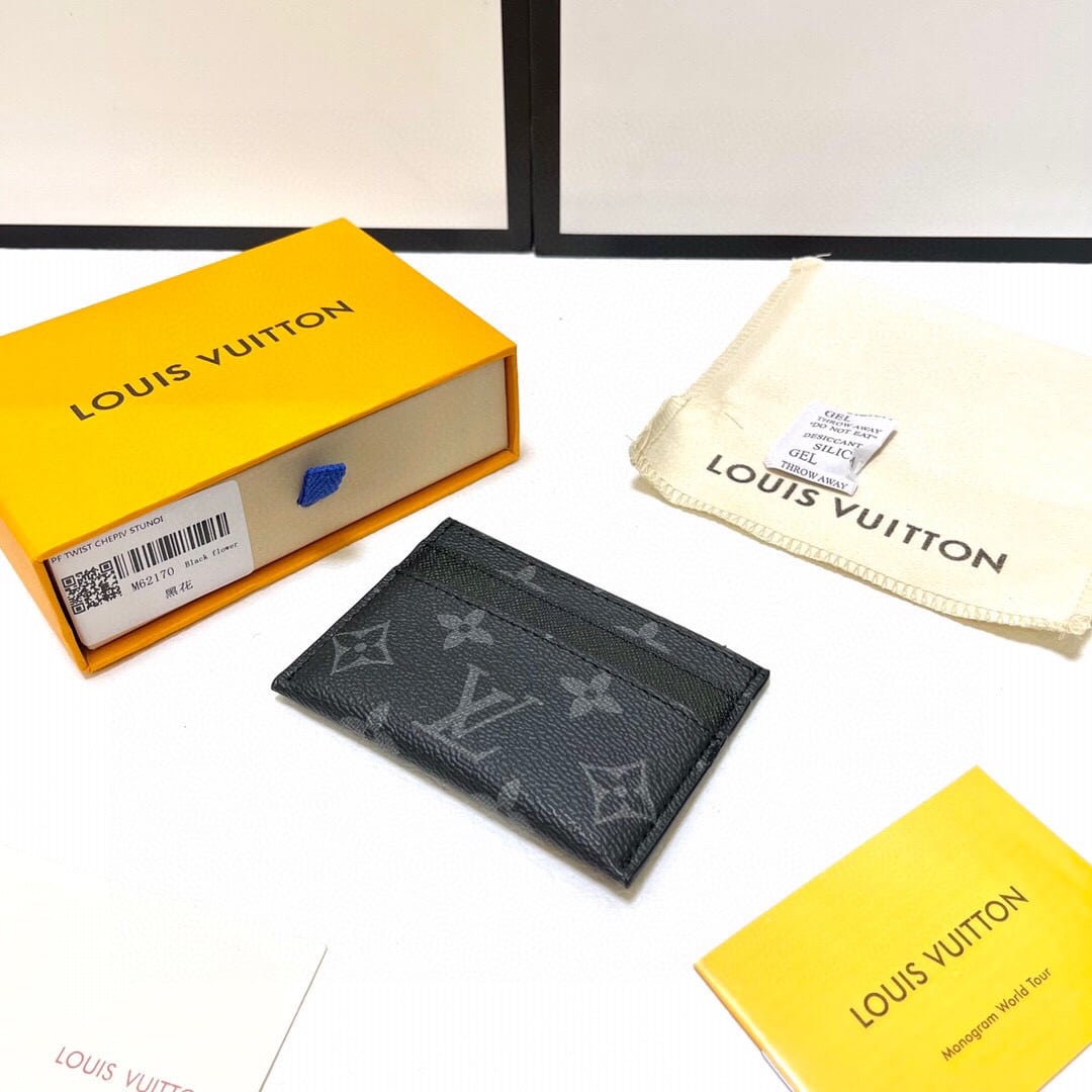 LOUIS VUITTON CARD HOLDER MONOGRAM ECLIPSE 9CM M62170 - Image 2