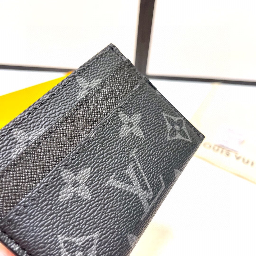 LOUIS VUITTON CARD HOLDER MONOGRAM ECLIPSE 9CM M62170 - Image 6