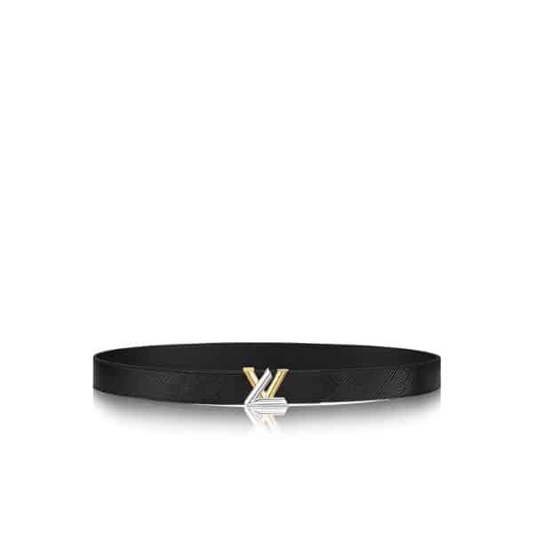 LOUIS VUITTON TWIST BELT BLACK M9360U