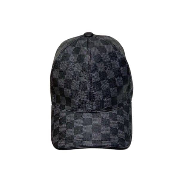 LOUIS VUITTON DAMIER AZUR COATED CANVAS CAP BLACK