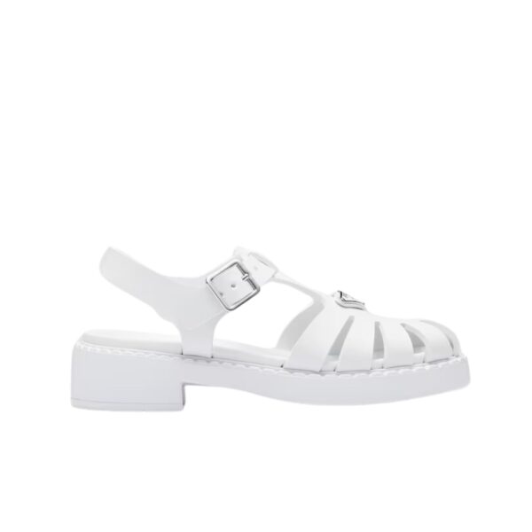 PRADA SPORTY FOAM RUBBER SANDALS WHITE 1X857M 3LKK F0009 F 50