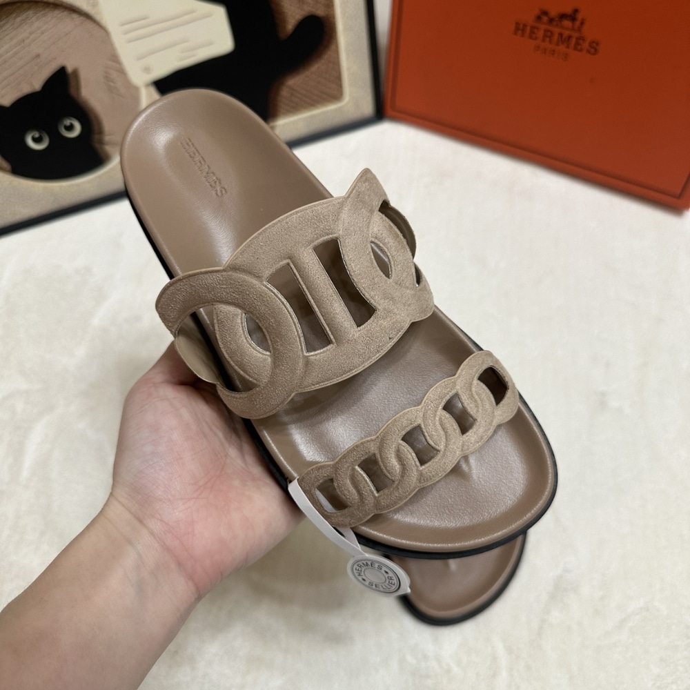 HERMES EXTRA SANDAL BEIGE ARGILE H222301Z 1J380 - Image 6