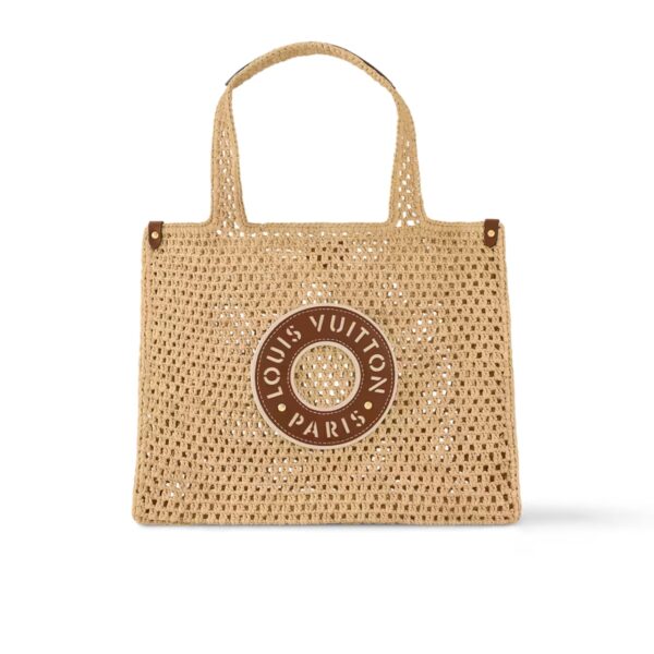 LOUIS VUITTON ONTHEGO MM NATURAL RAFFIA TAN 30CM M24723