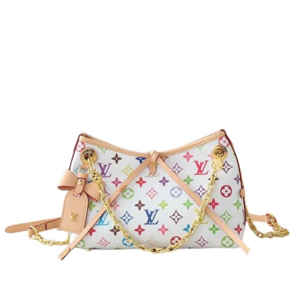 LOUIS VUITTON CARRYALL BB BAG MONOGRAM MULTICOLORE BLANC 26CM