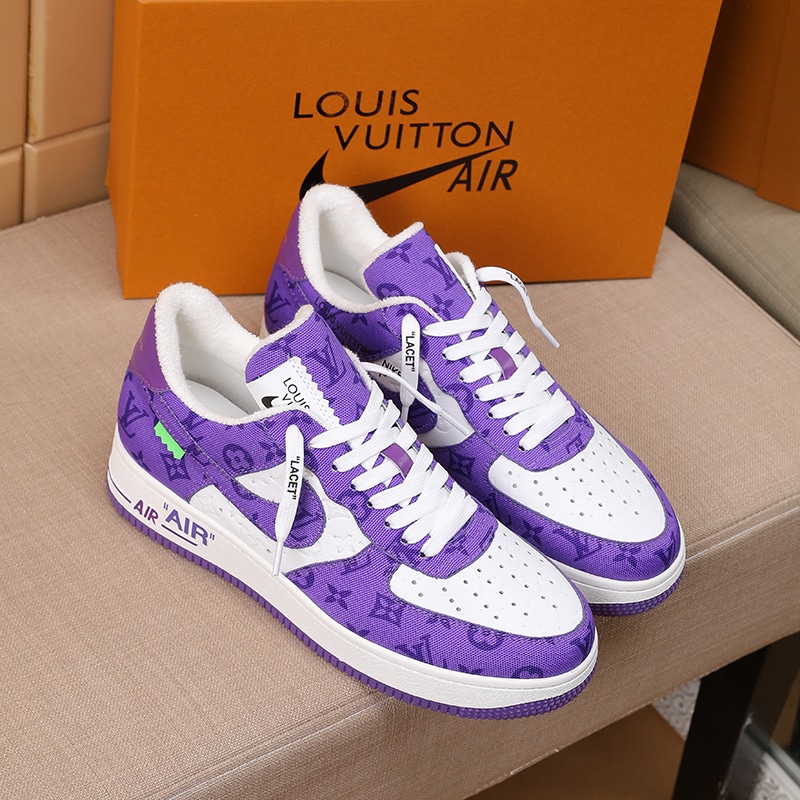 LOUIS VUITTON AND NIKE AIR FORCE 1 BY VIRGIL ABLOH WHITE COMET PURPLE - Image 3