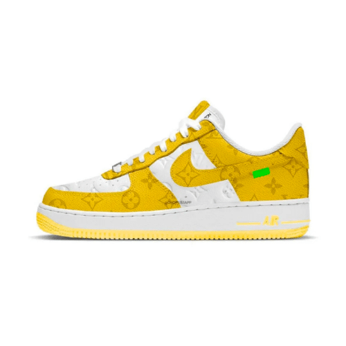 LOUIS VUITTON AND NIKE AIR FORCE 1 BY VIRGIL ABLOH  WHITE COMET YELLOW