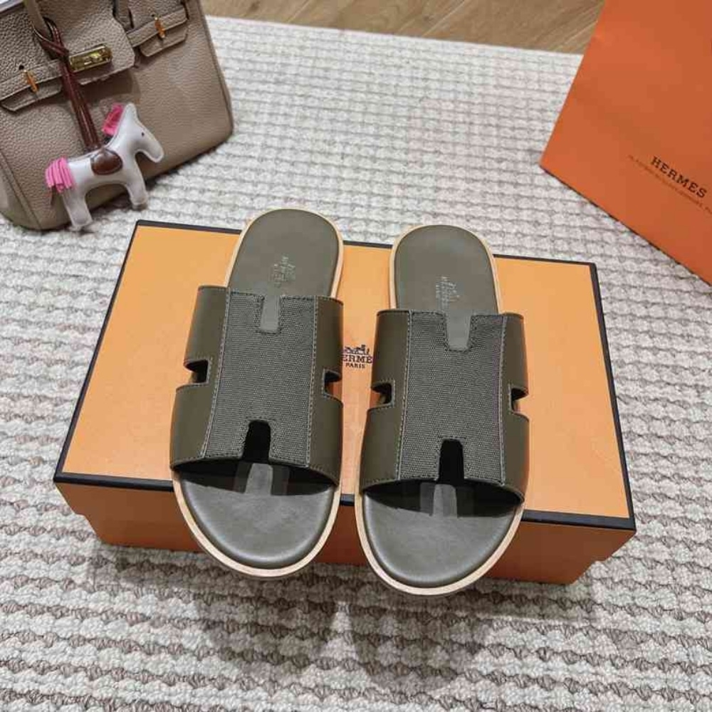 HERMES IZMIR SANDAL VERT TOUNDRA H222845ZHV1465 - Image 2