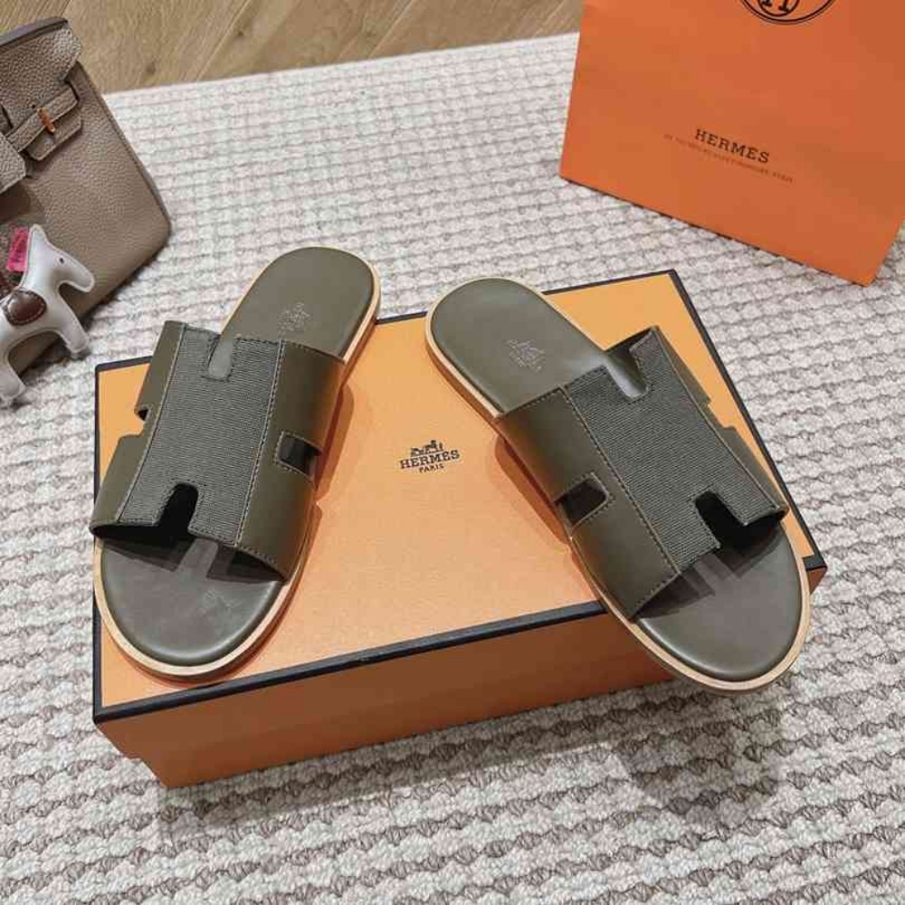 HERMES IZMIR SANDAL VERT TOUNDRA H222845ZHV1465 - Image 3