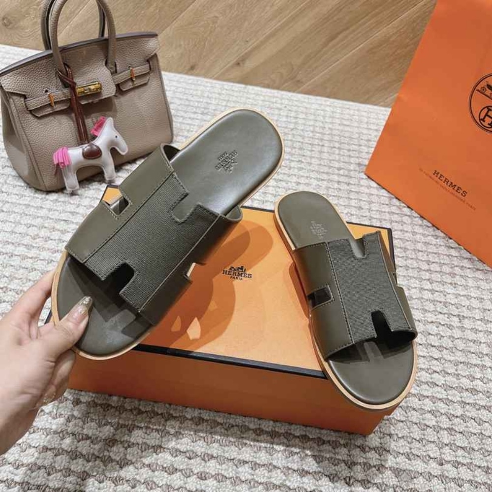 HERMES IZMIR SANDAL VERT TOUNDRA H222845ZHV1465 - Image 5