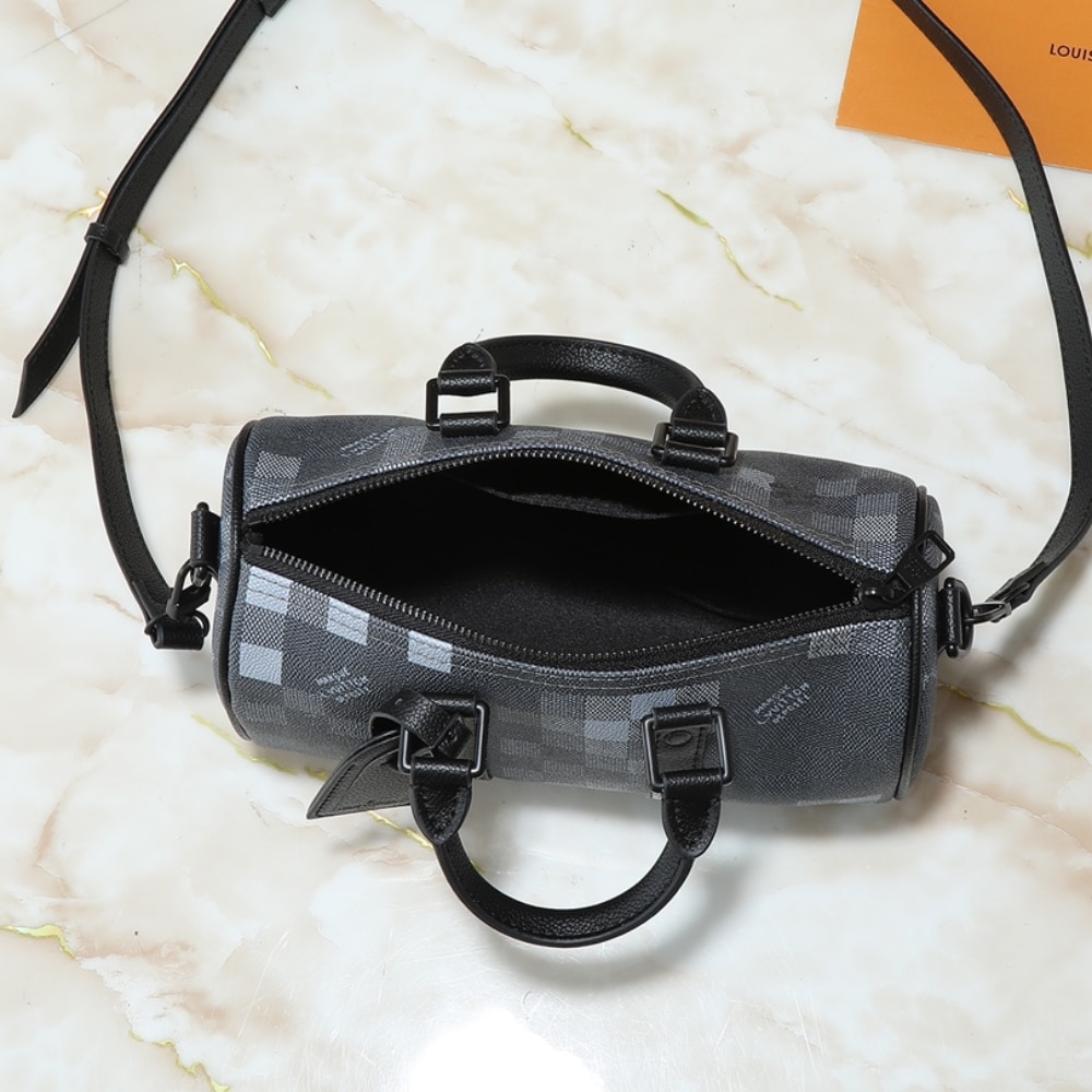 LOUIS VUITTON KEEPALL BANDOULIÈRE 25 BLACK 25CM M14919 - Image 6