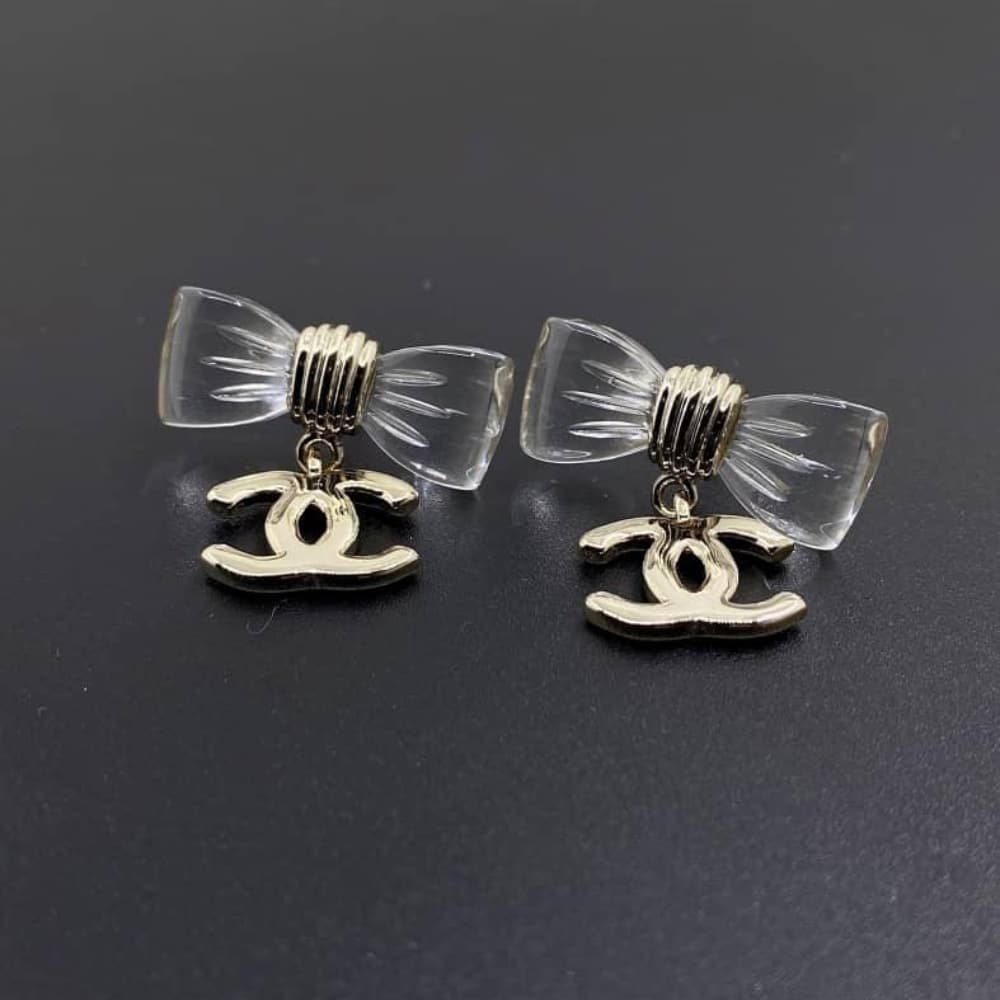 CHANEL D25 CC BOW EARRINGS GOLD METAL ABF537 B19997 NAFVG - Image 2