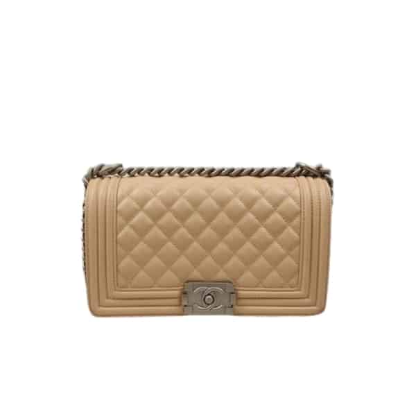 CHANEL SMALL BOY CHANEL HANDBAG NUDE 25CM
